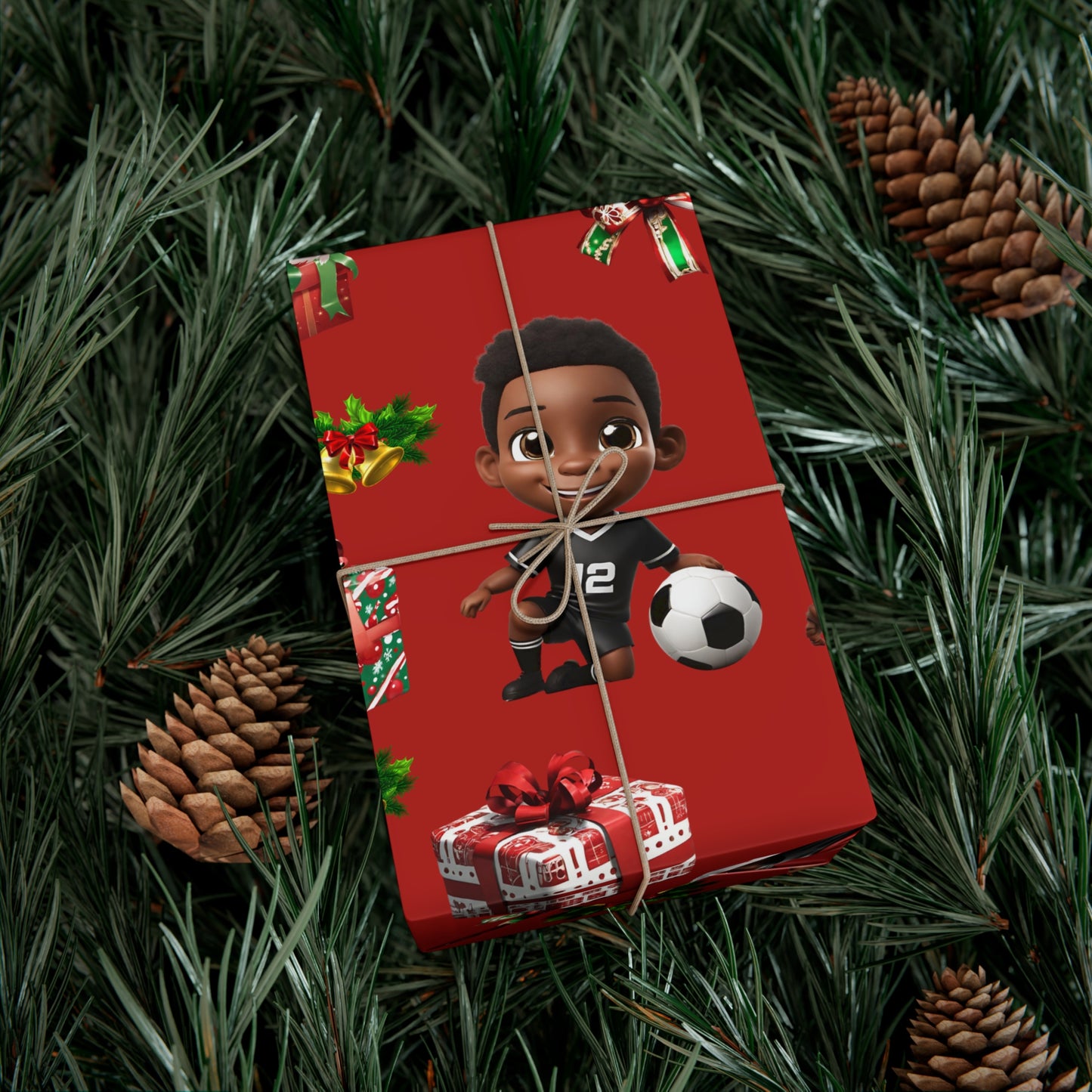 Christmas Soccer Star I Red