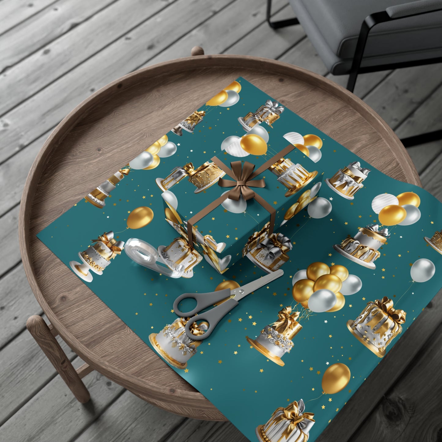 Birthday Cakes and Bows - Gold & Silver