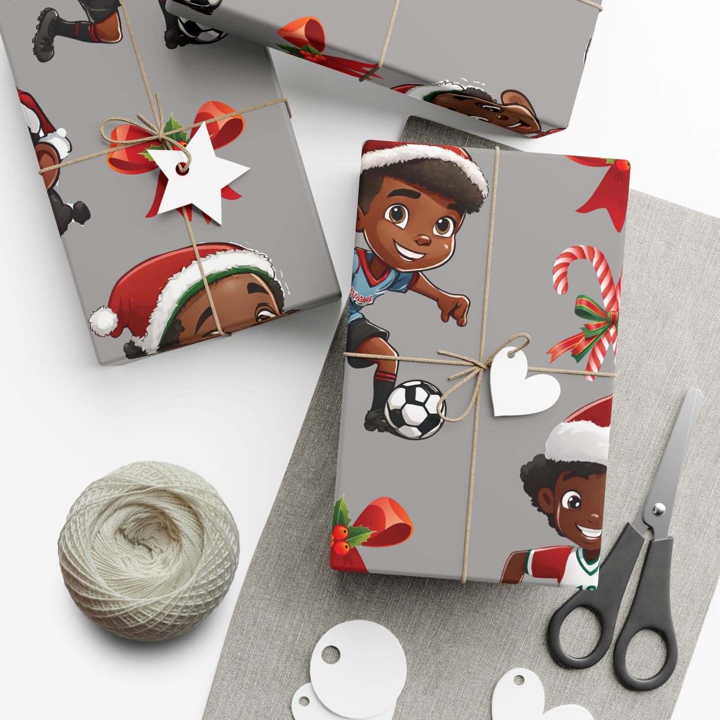 Christmas Soccer Star II - Gray
