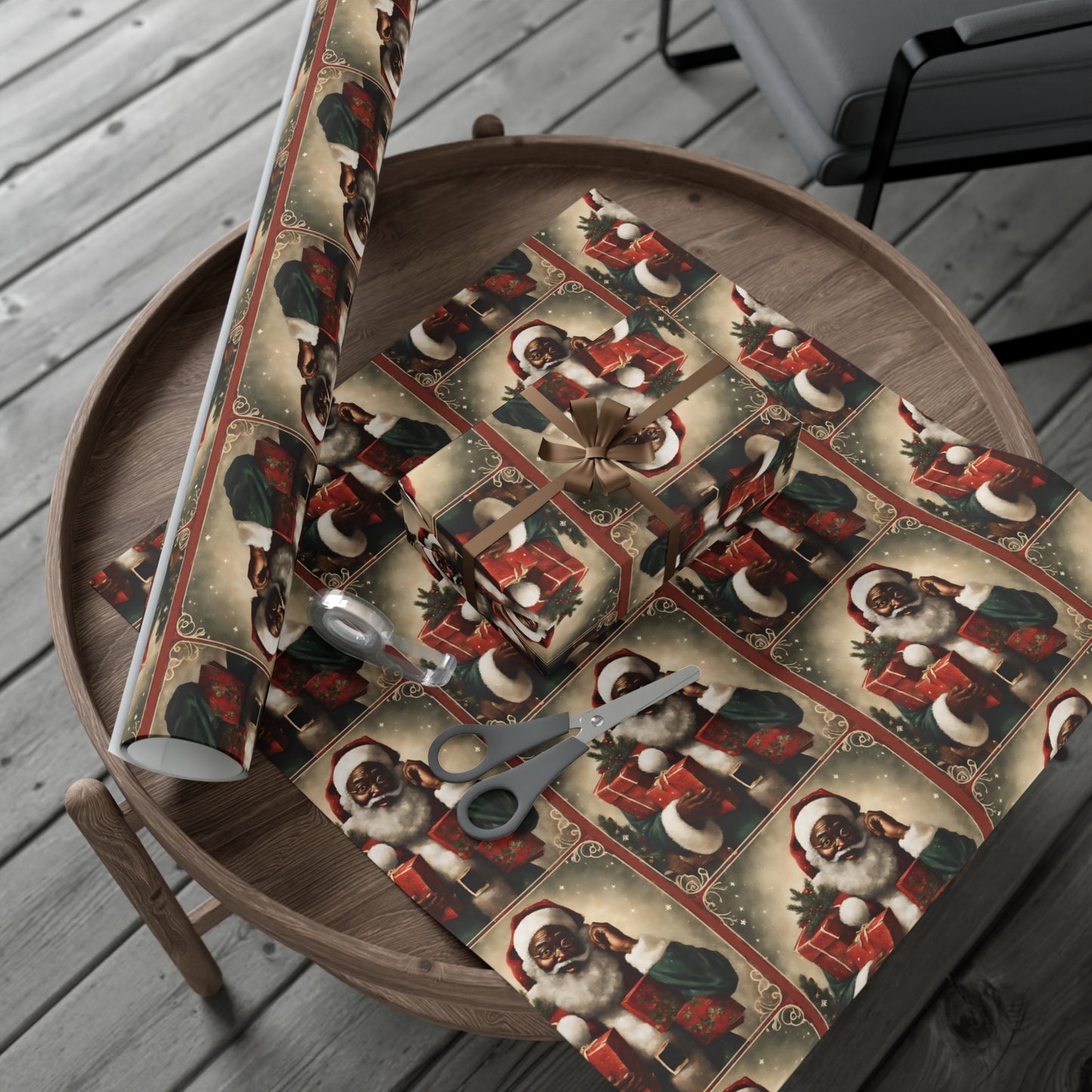 Vintage Santa I - Dark Red