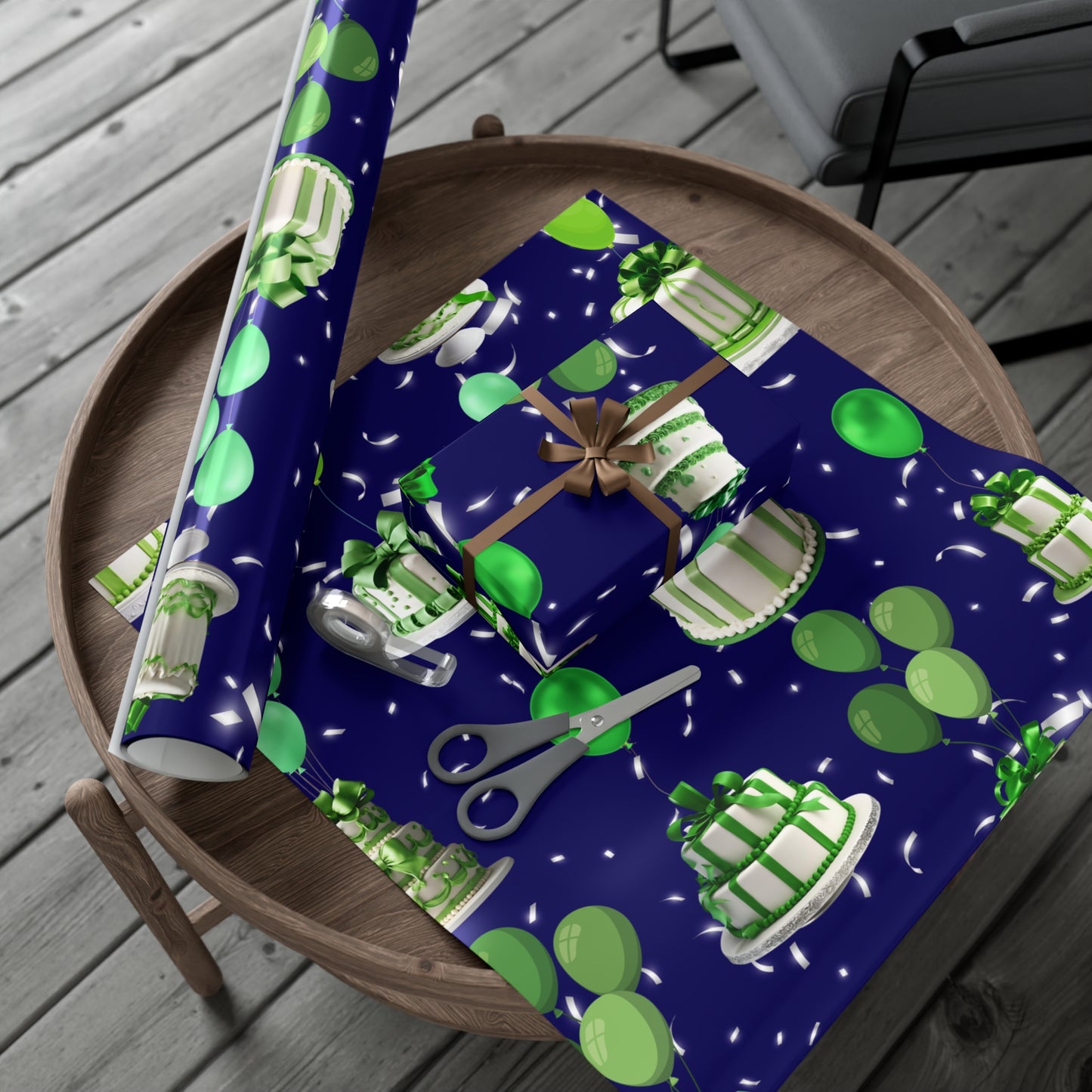 Birthday Cakes and Bows - Green