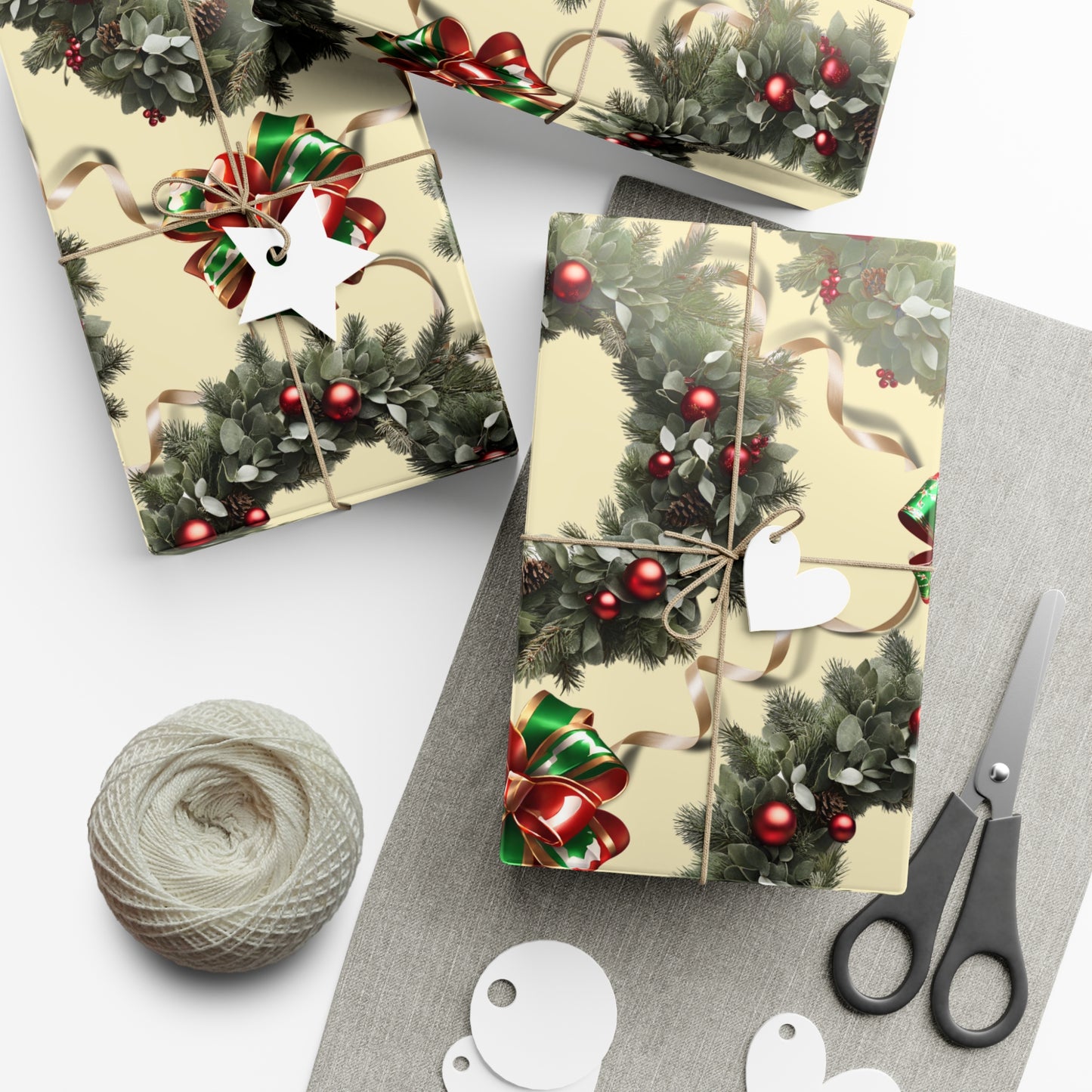 Wreaths, Bells and Bows II - Yellow