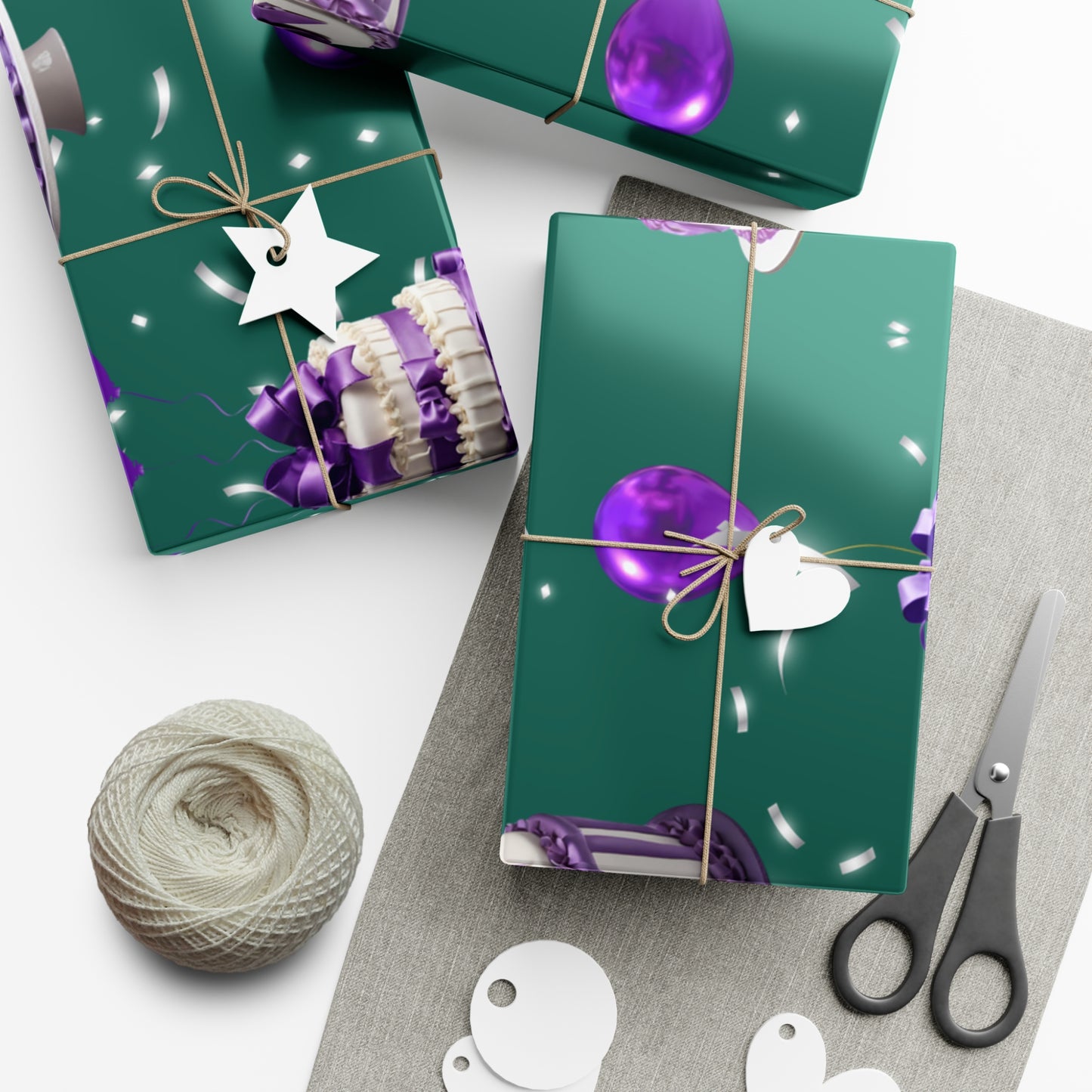 Birthday Cakes and Bows - Purple