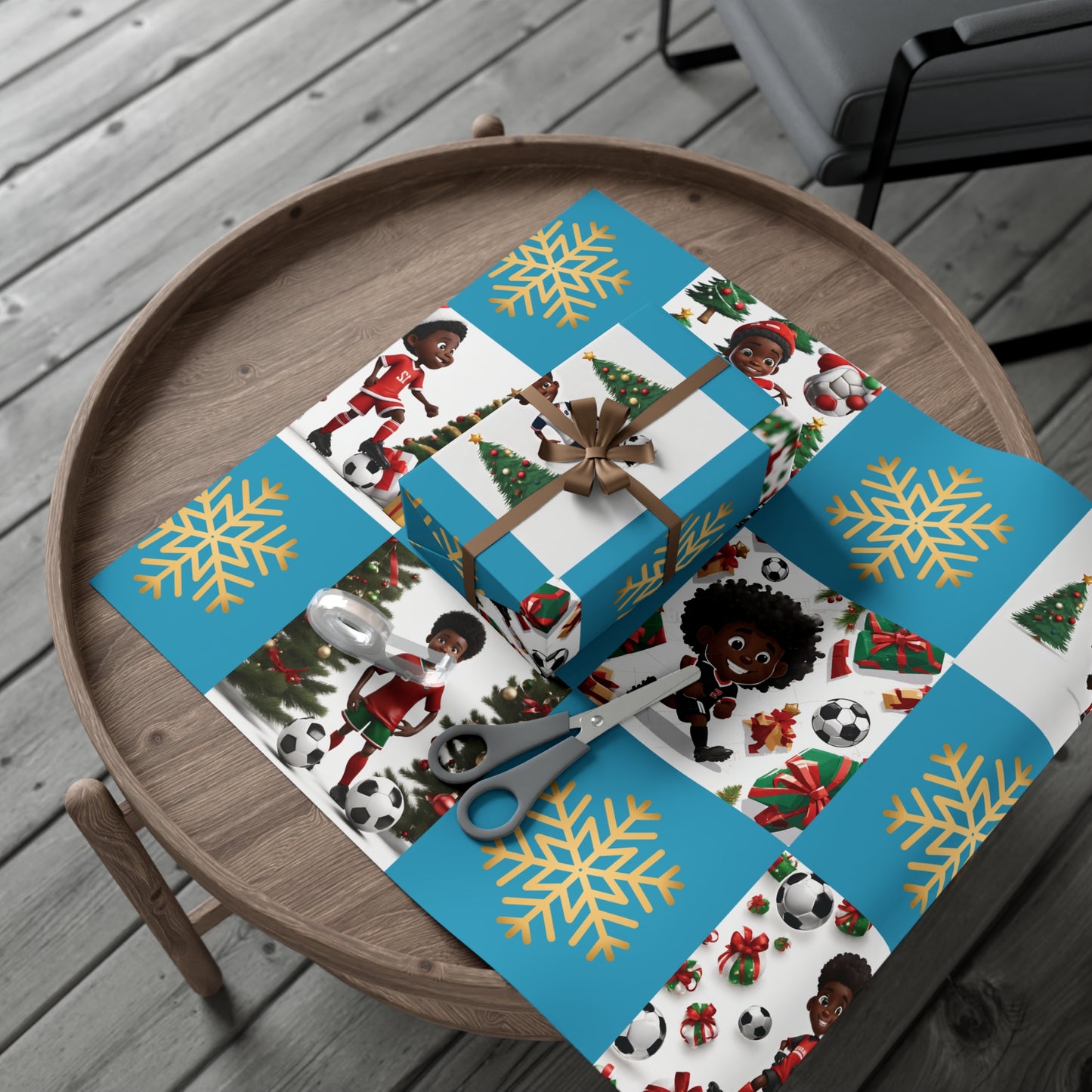 Christmas Soccer Star III - Turquoise