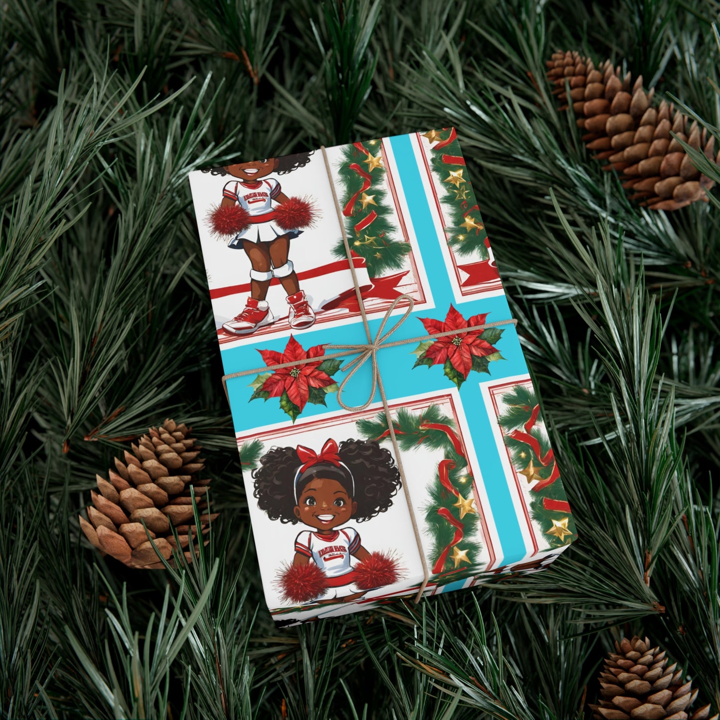 Little Miss Christmas Cheer I - Turquoise
