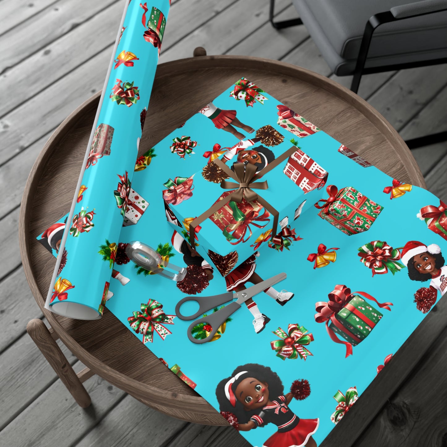 Little Miss Christmas Cheer III - Turquoise