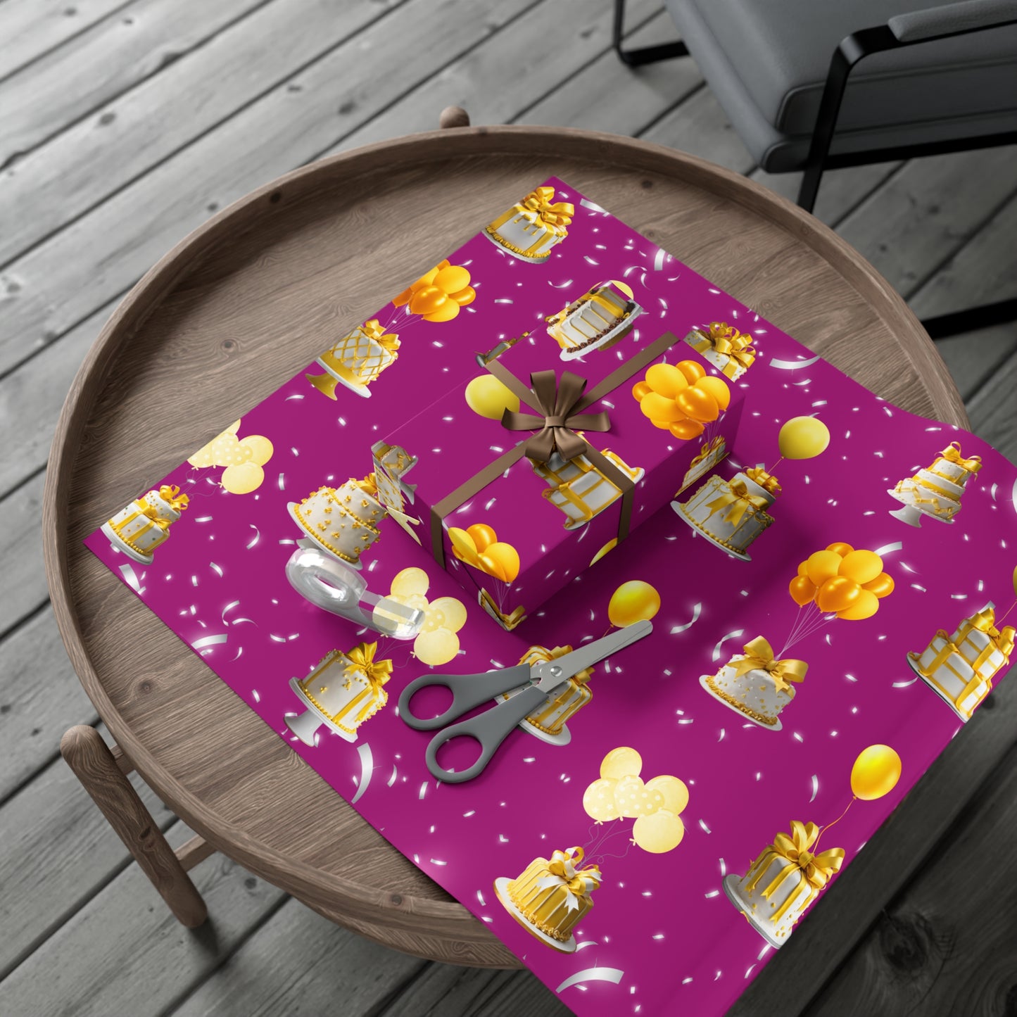 Birthday Cakes and Bows - Yellow