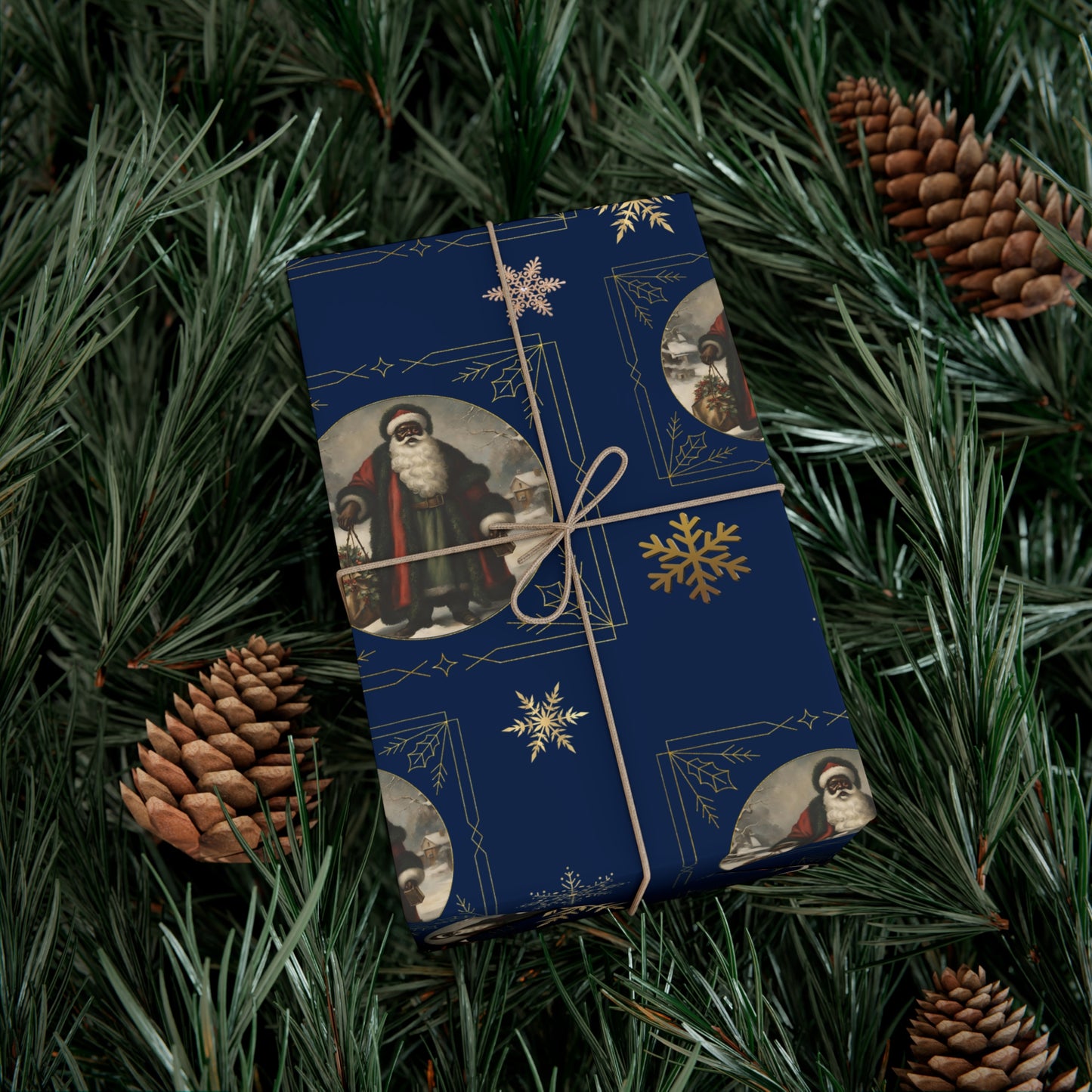 Vintage Santa IV - Midnight Blue