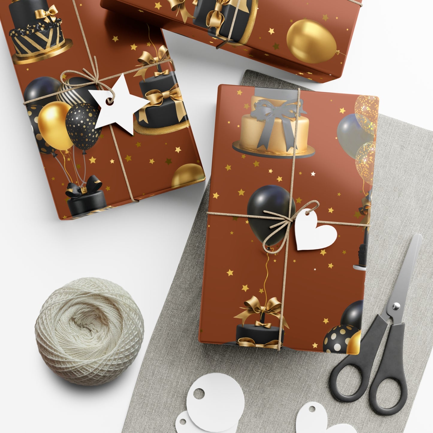 Birthday Cakes and Bows - Black & Gold
