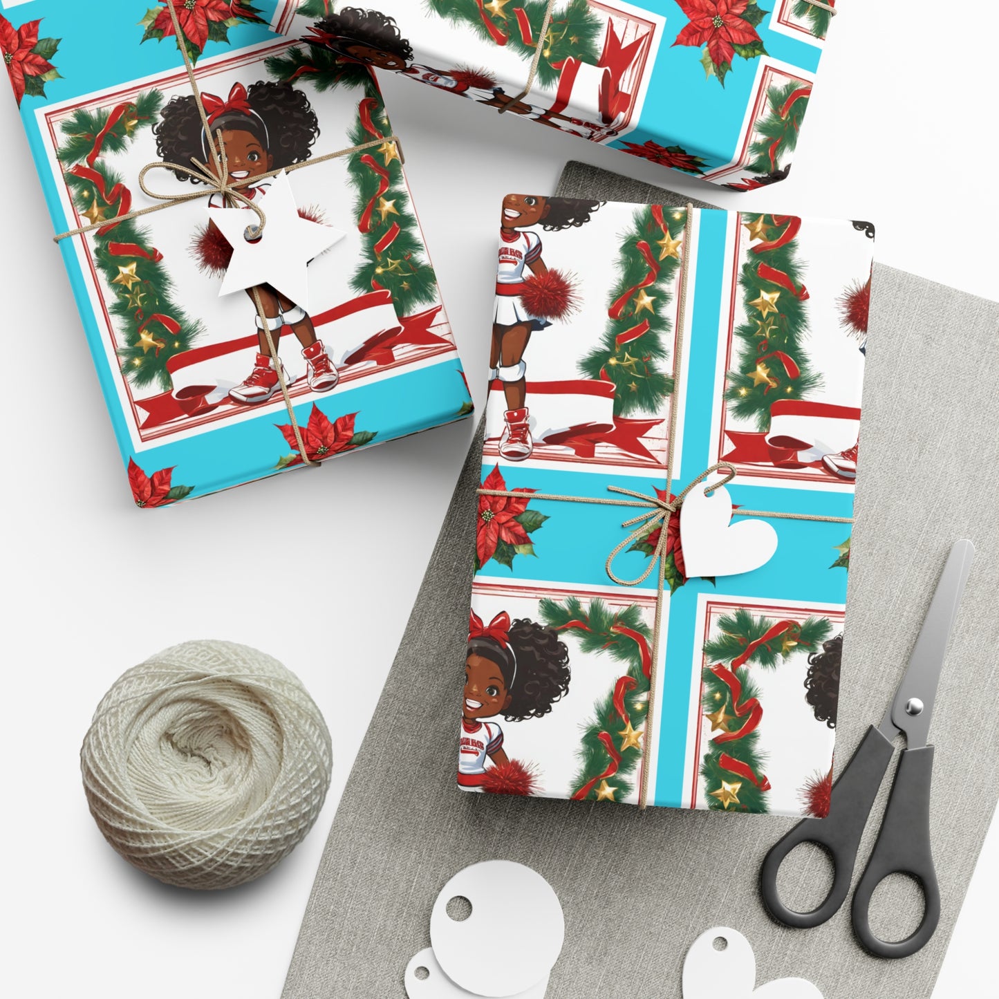 Little Miss Christmas Cheer I - Turquoise