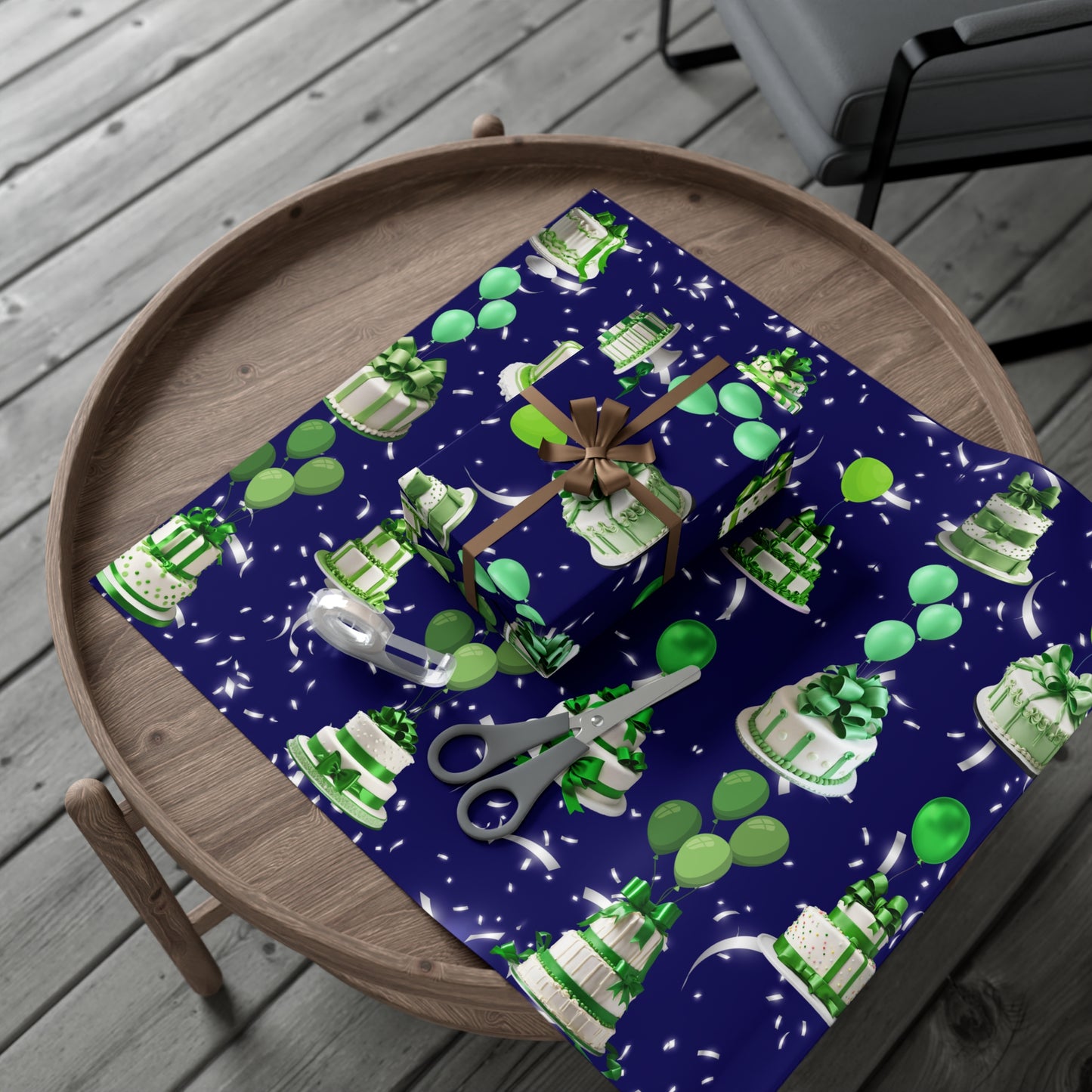 Birthday Cakes and Bows - Green