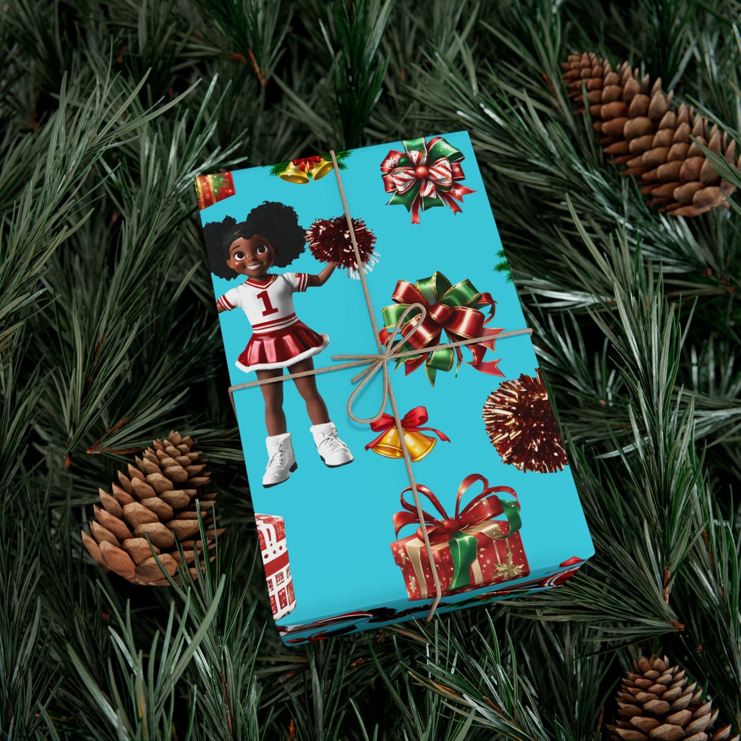 Little Miss Christmas Cheer III - Turquoise