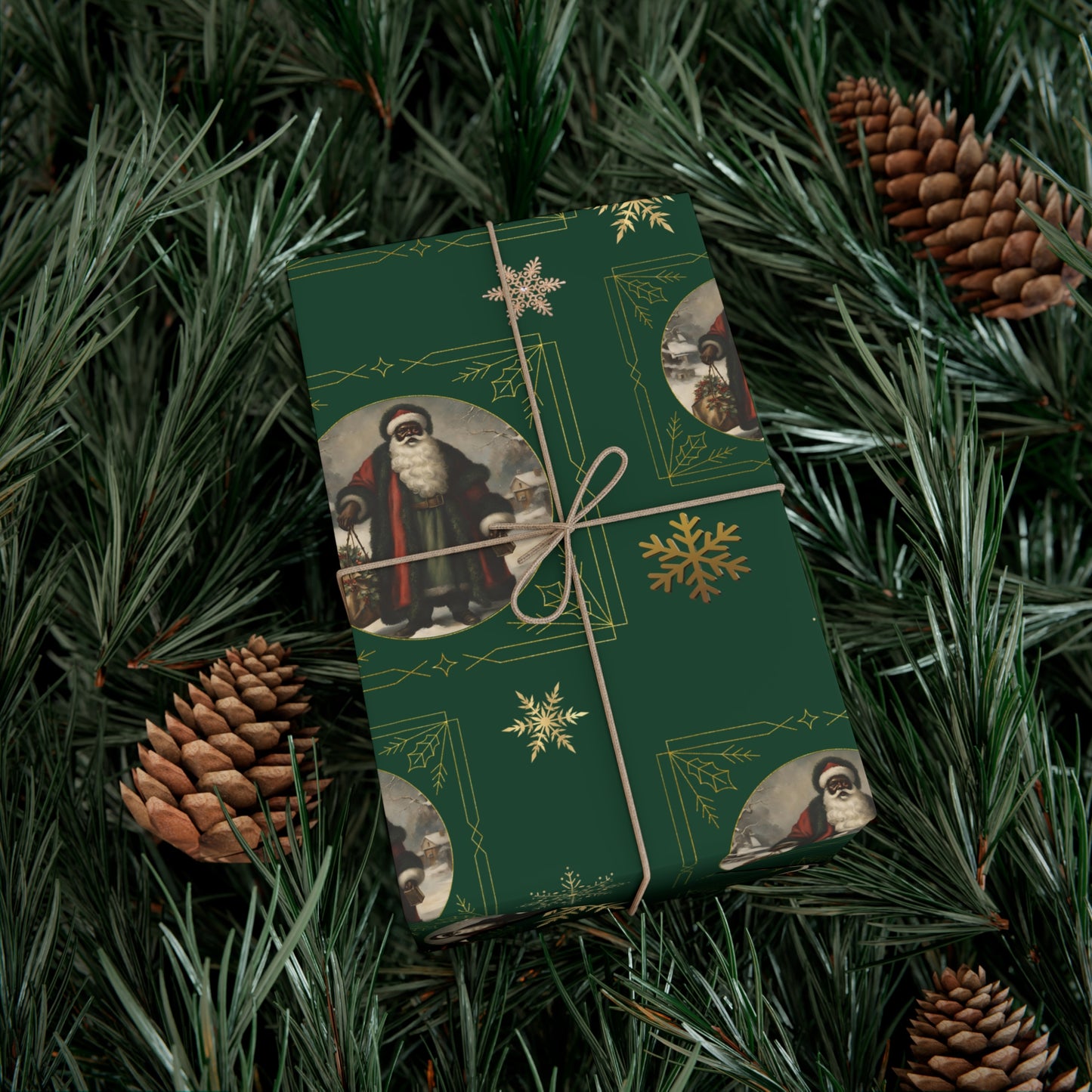 Vintage Santa IV - Dark Green
