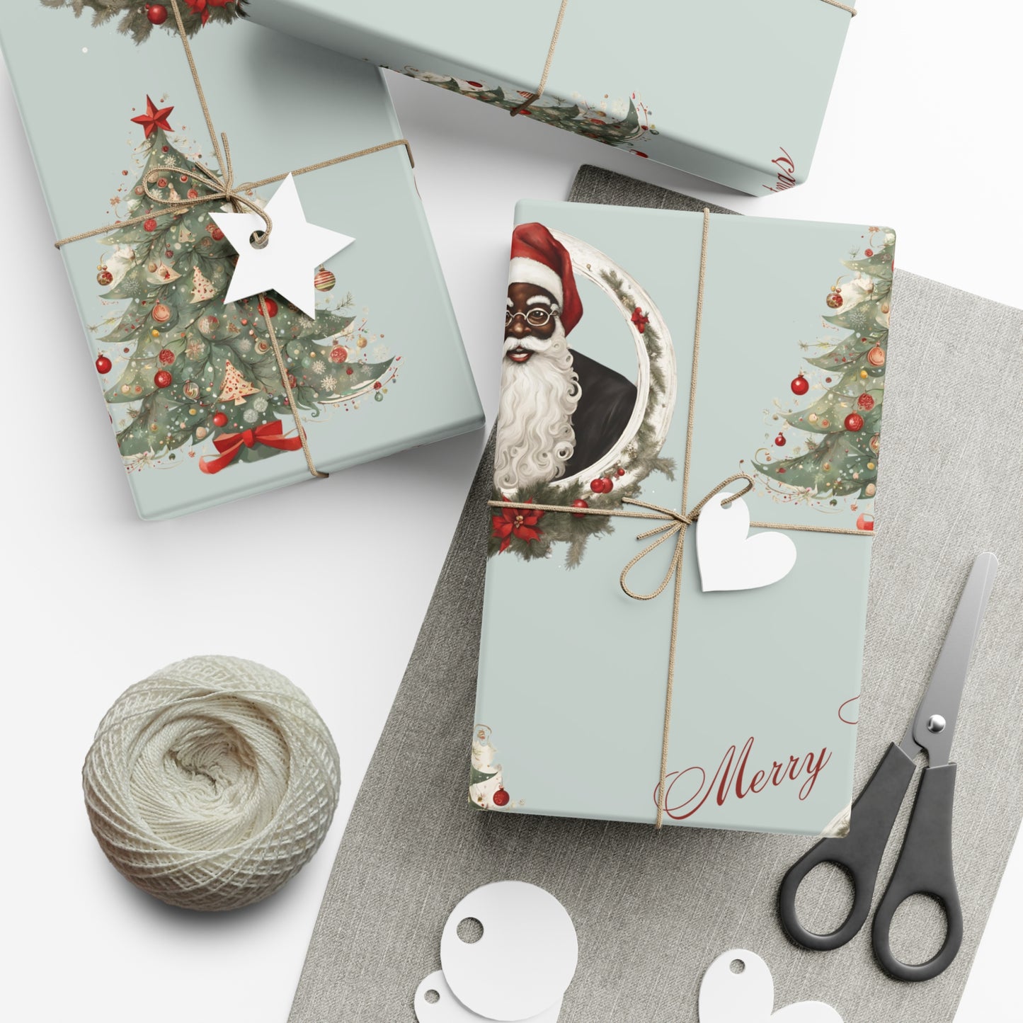 Vintage Santa II - Mint Green