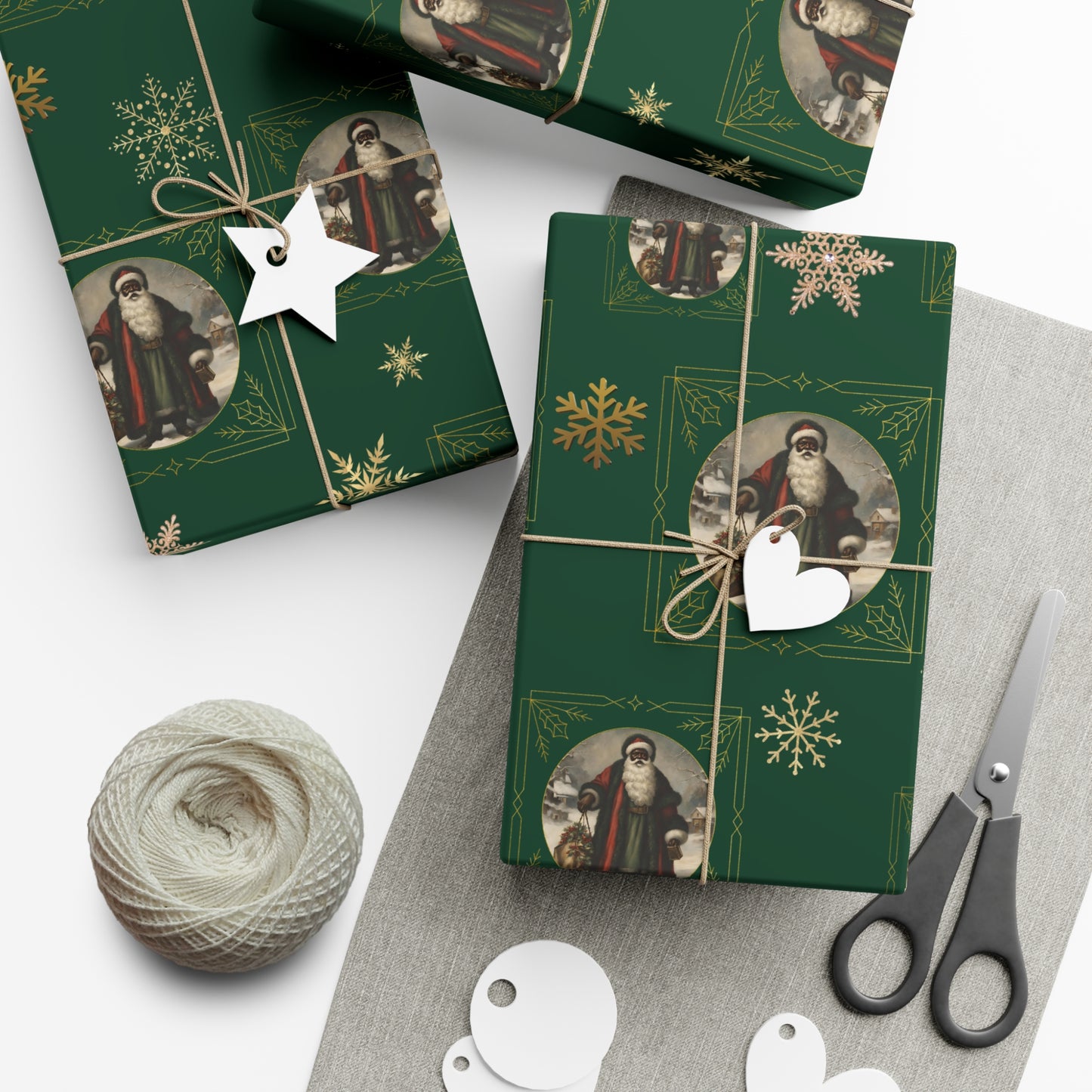 Vintage Santa IV - Dark Green
