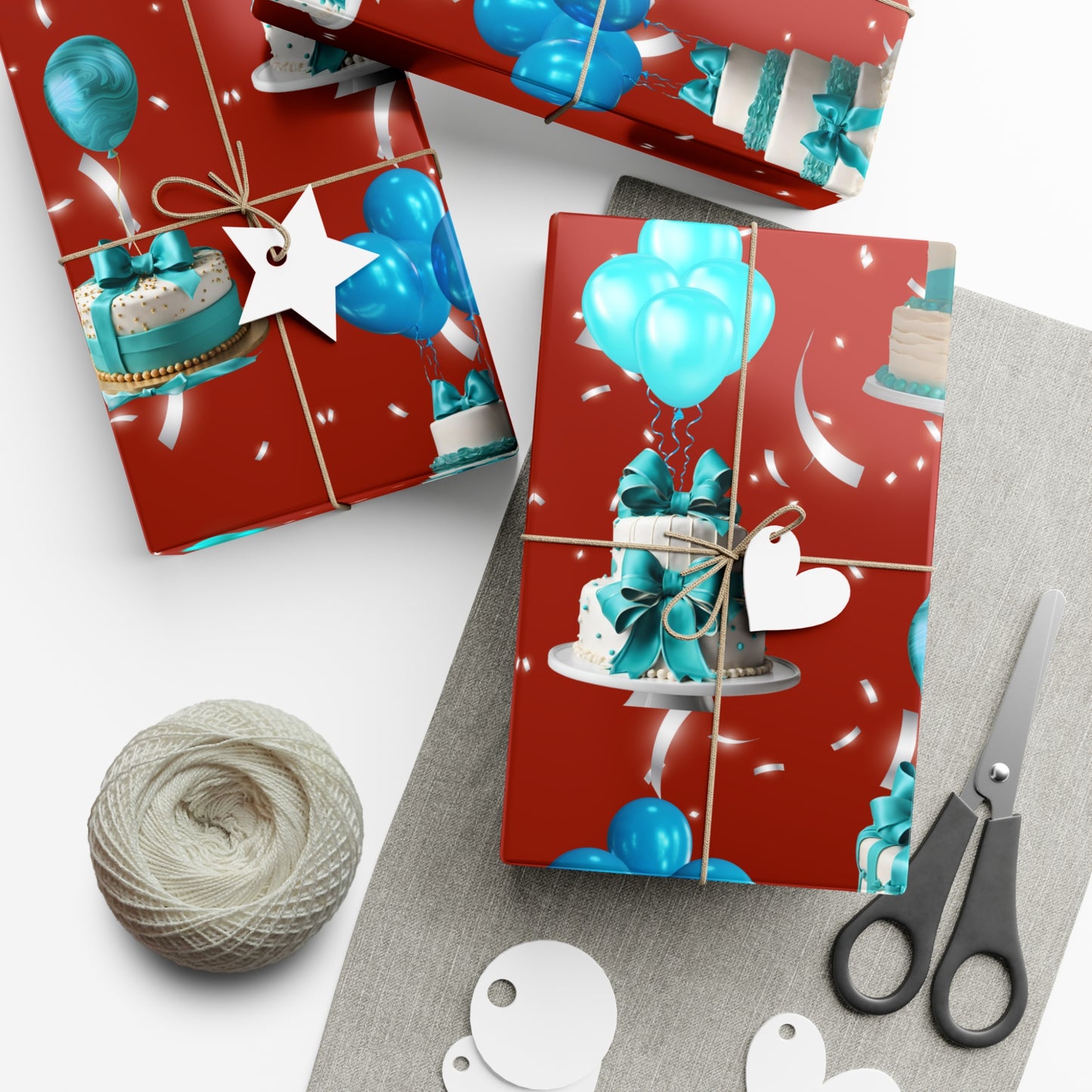 Birthday Cakes and Bows - Turquoise