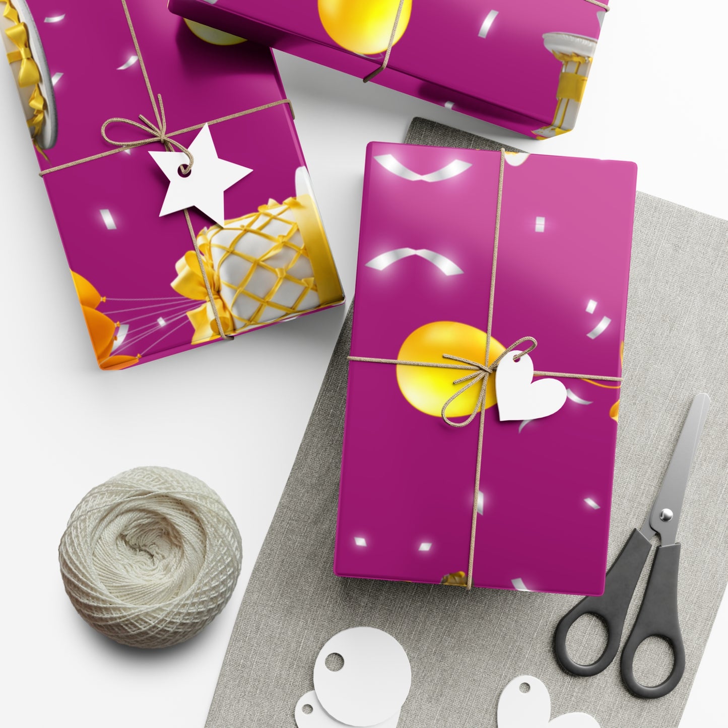 Birthday Cakes and Bows - Yellow