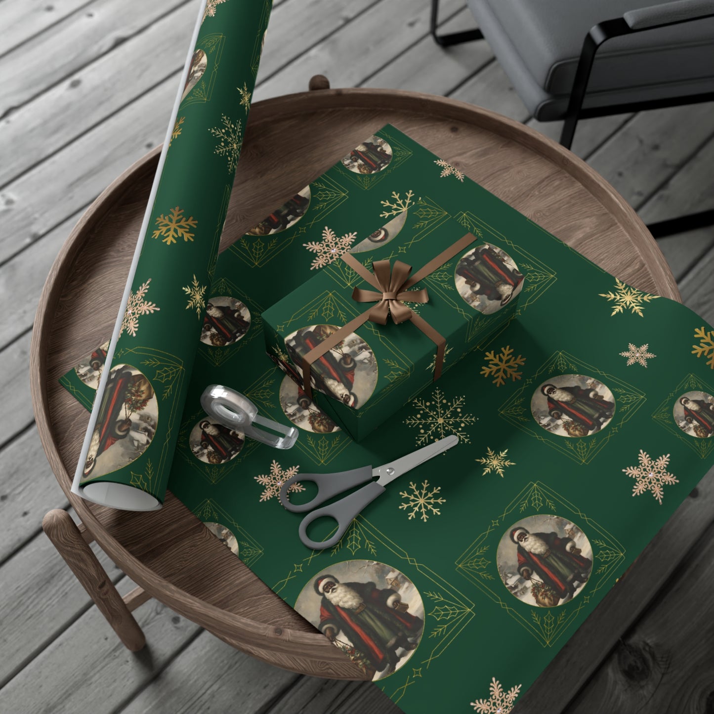 Vintage Santa IV - Dark Green