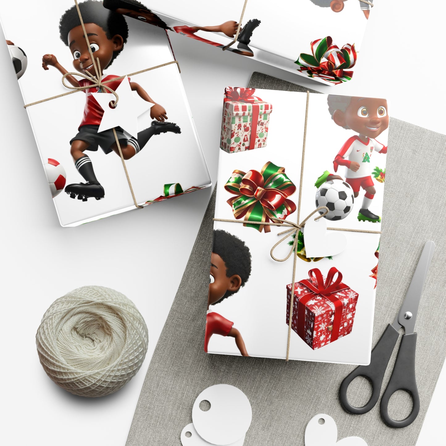 Christmas Soccer Star I - White