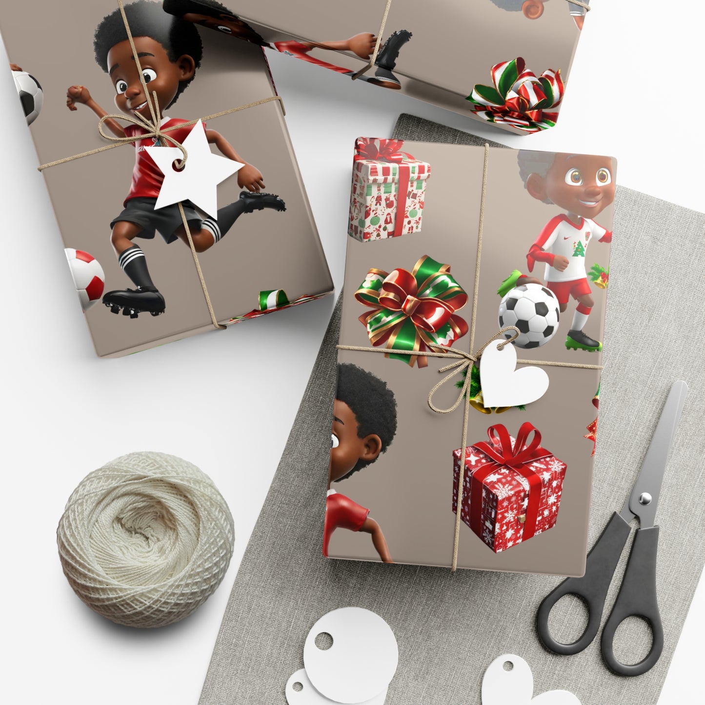 Christmas Soccer Star I - Tan