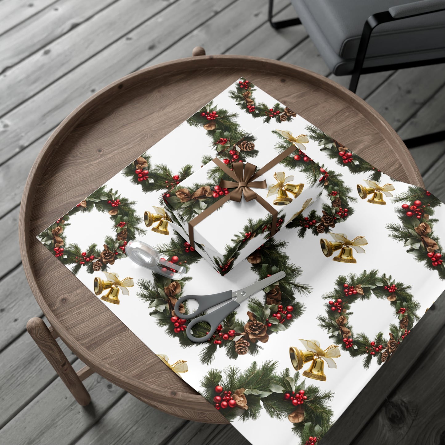 Wreaths, Bells and Bows I - White