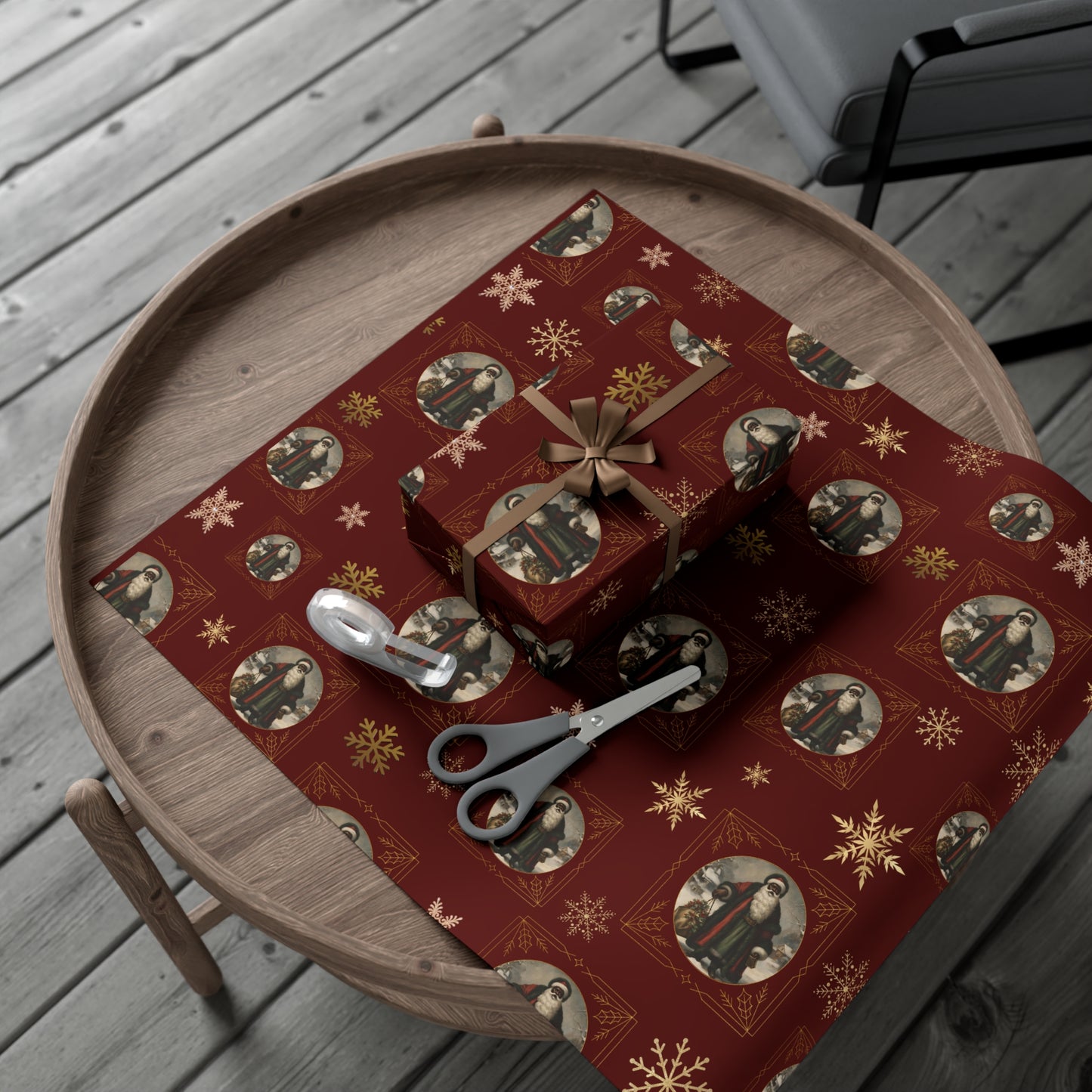 Vintage Santa IV - Dark Red