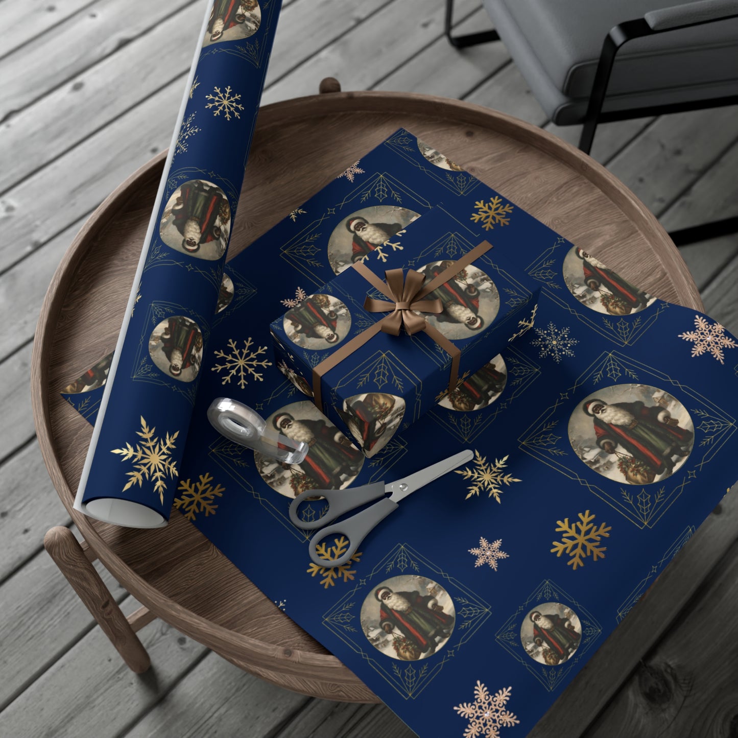 Vintage Santa IV - Midnight Blue