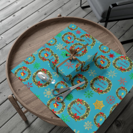 Wreaths, Bells and Bows III - Turquoise