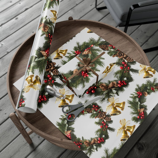 Wreaths, Bells and Bows I - Light Gray