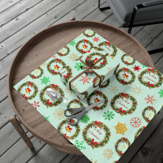 Wreaths, Bells and Bows III - Mint Green