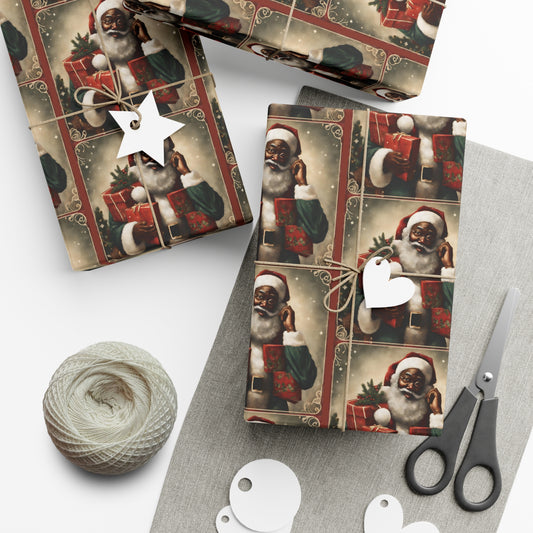 Vintage Santa I - Dark Red