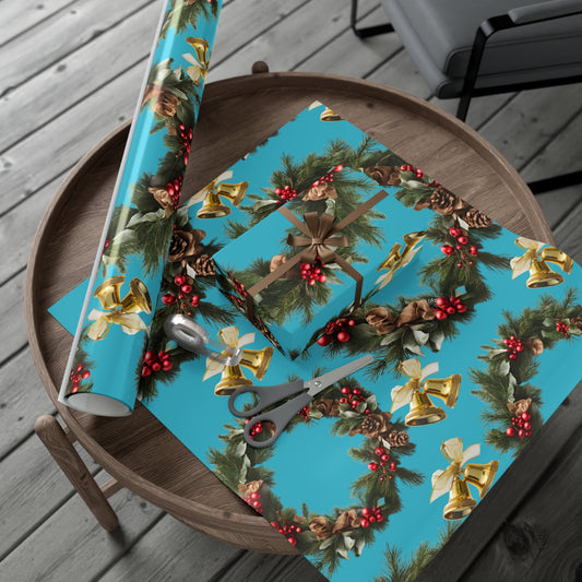 Wreaths, Bells and Bows I - Turquoise
