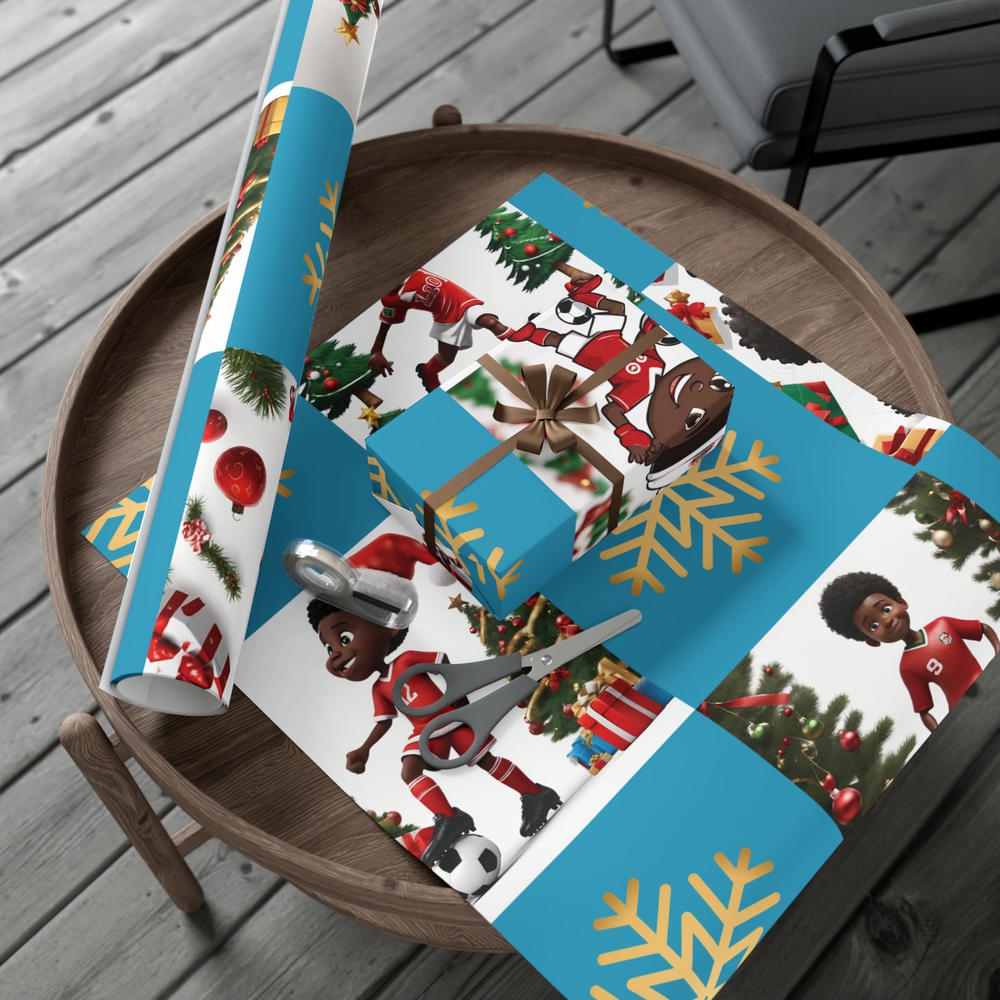 Christmas Soccer Star III - Turquoise