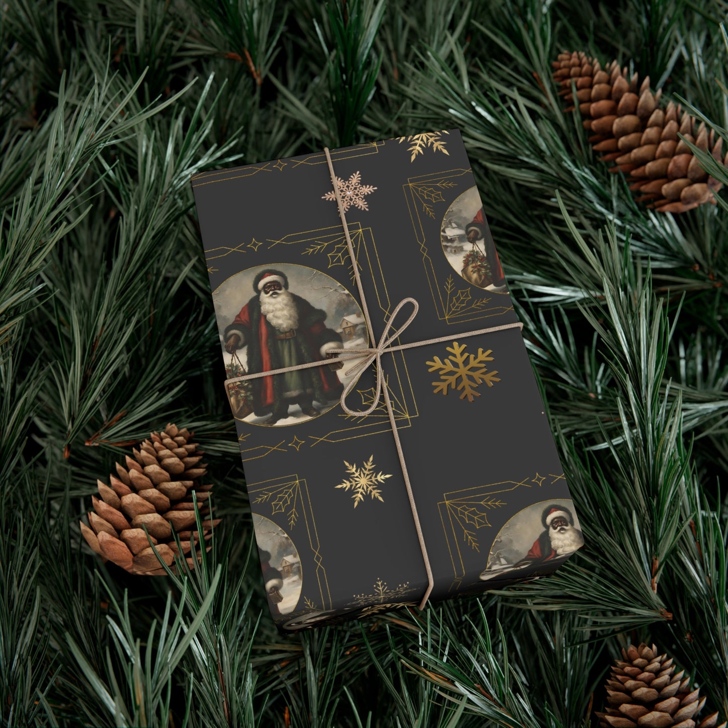 Vintage Santa IV - Dark Gray