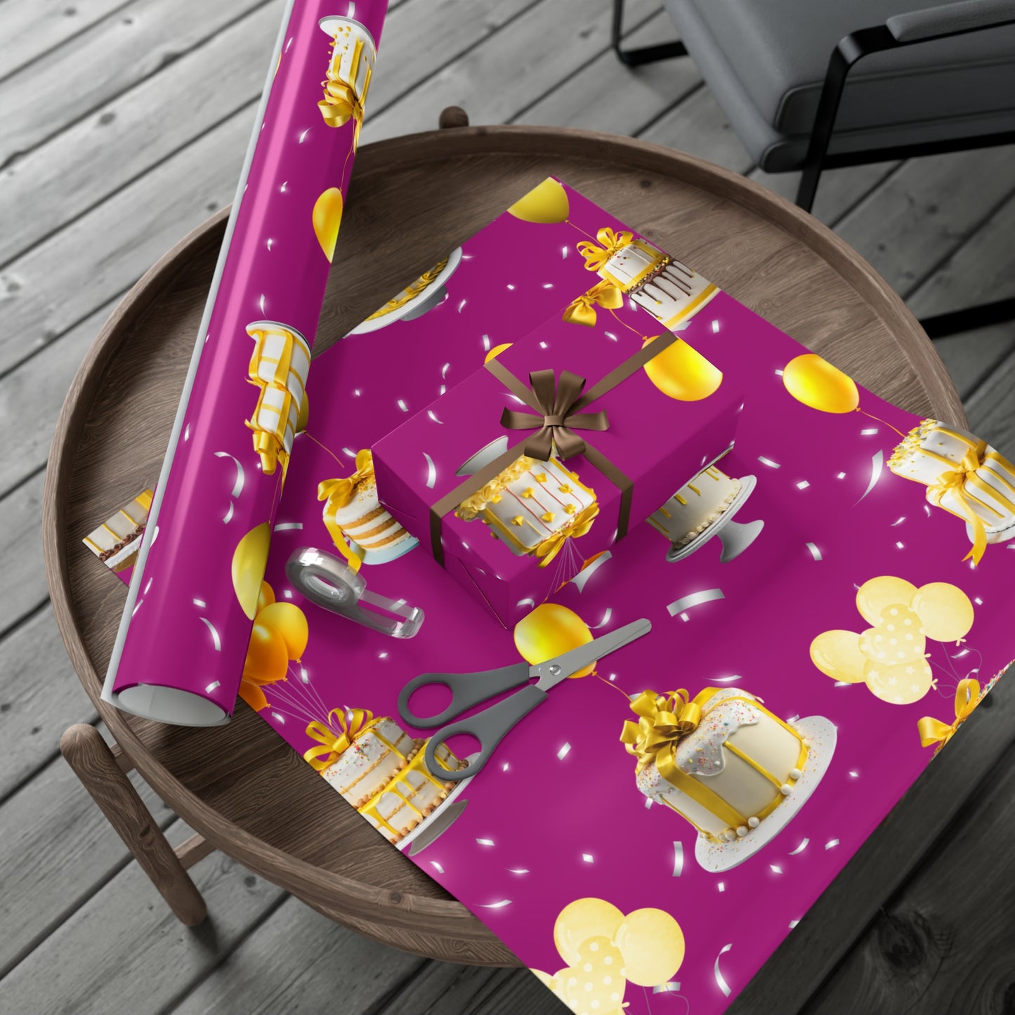 Birthday Cakes and Bows - Yellow