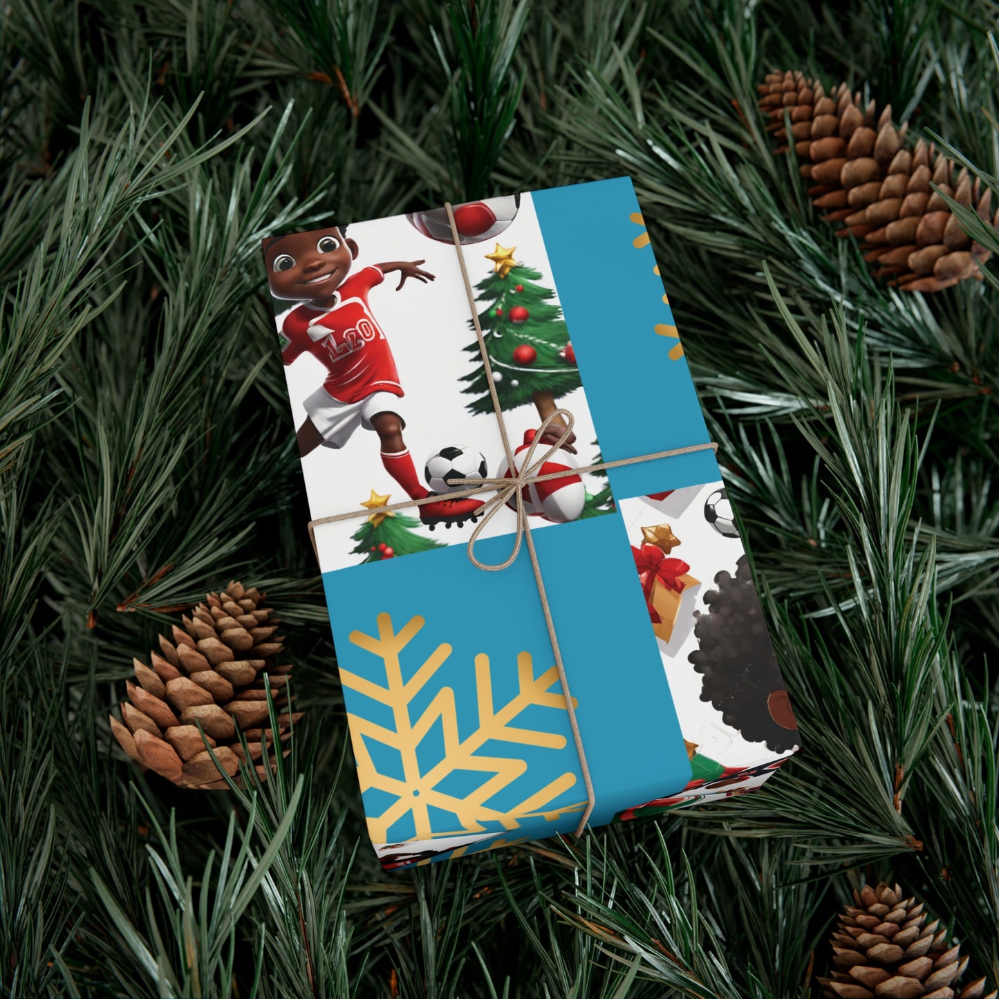 Christmas Soccer Star III - Turquoise