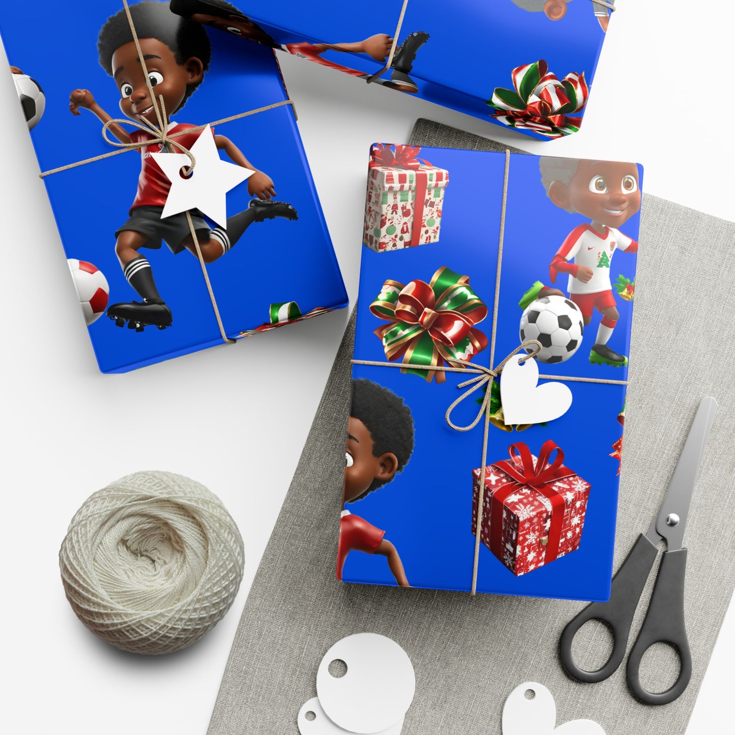 Christmas Soccer Star I - Blue