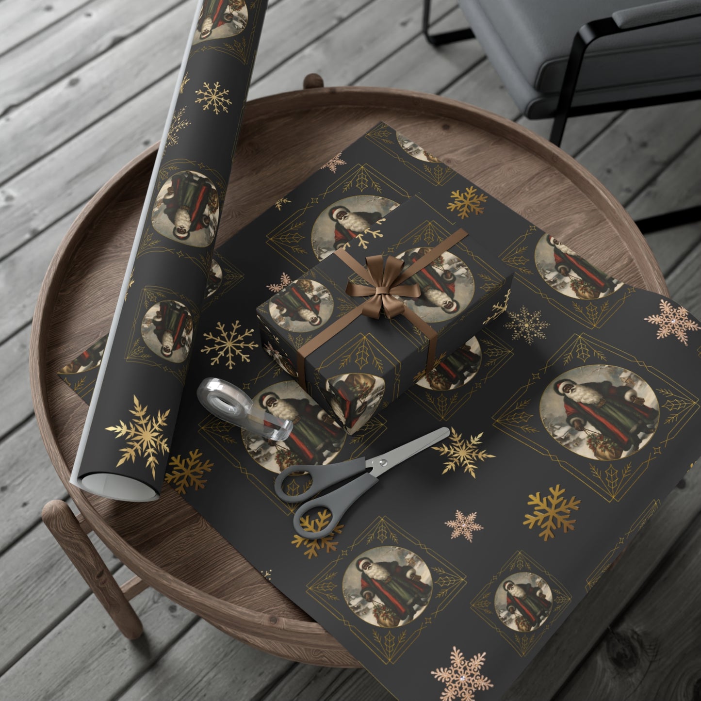 Vintage Santa IV - Dark Gray