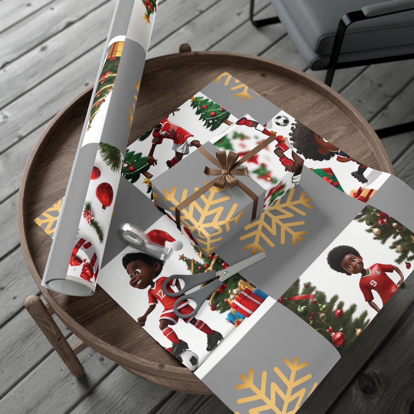 Christmas Soccer Star III - Gray