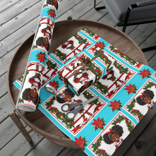 Little Miss Christmas Cheer I - Turquoise
