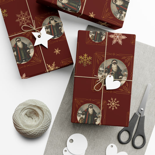 Vintage Santa IV - Dark Red